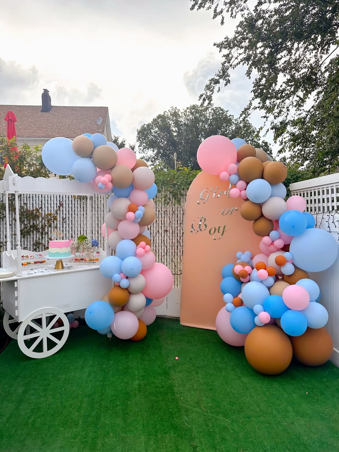 Candy cart · pink & blue celebration